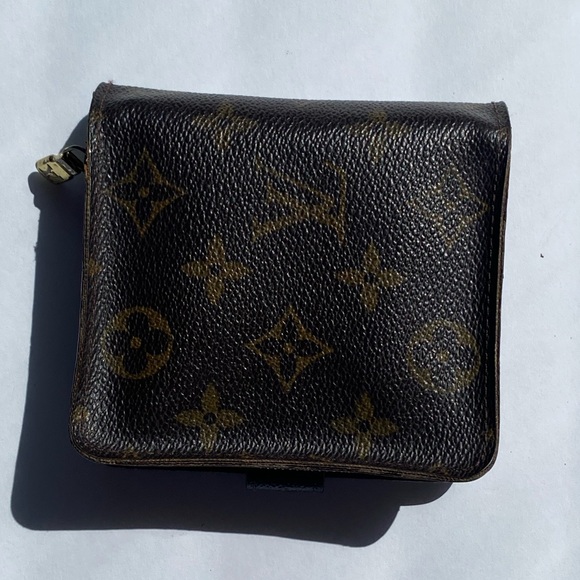 AUTHENTIC PRELOVED LOUIS VUITTON COMPACT MONOGRAM CANVAS WALLET  zipper brown - Picture 12 of 15